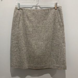 Talbots Grey Wool Flannel Skirt